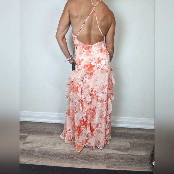 LULUS pink and floral maxi dress NWT - Picture 5 of 8